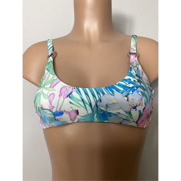 New BEBE tropical floral bikini set. Large. Retails $135 - Picture 6 of 10